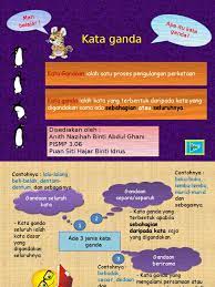 Takkan melayu hilang di dunia kata ganda. Ada 3 Jenis Kata Ganda