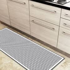Tapis Vinyle Pour La Cuisine Motif Pop Gris Et Blanc Cuisissimo Tapis Vinyl Tapis Cuisine Tapis