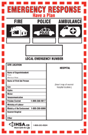 Emergency Response Poster Emergency Response Health And Safety Poster Emergency
