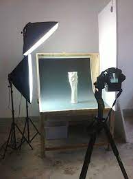 Photo Box For Photographing Clay Pieces Photography Lighting Setup Light Photography Lighting Setup
