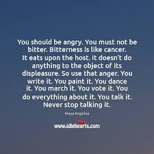You Should Be Angry You Must Not Be Bitter Bitterness Is Like Idlehearts