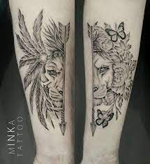 Lew Lion Tattoo Lion Couple Tattoo Couples Tattoo Designs Leo Tattoos