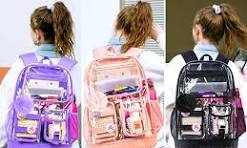 Amazon.com | WZLVO Clear Backpack Rolling Backpack for Girls ...
