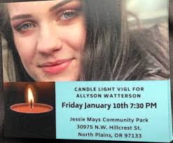 Allyson Joy Watterson, Hillsboro, 22 Dec 2019 *MEDIA, MAPS, TIMELINE *NO  DISCUSSION*