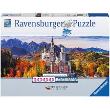Mit hilfe des puzzle conservers lassen … Puzzle 1000 Teile 98x37 Cm Panorama Schloss Neuschwanstein In Bayern Ravensburger Mytoys
