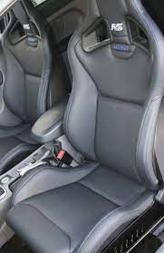 Heavy gradual padding structure from 7.00mm at top down to 4.00mm at tip. Ford Focus Rs Black Leather With Blue Stitching Trim Technik