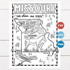 City map coloring page fantastic cities coloring pages adult colouring pages city Missouri Coloring Page United States State Map Wildlife Etsy
