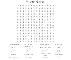 The best website to play online games! Video Games Word Search Wordmint