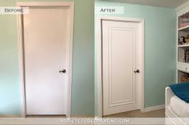 An Easy Inexpensive Way To Update Flush Flat Panel Interior Doors With Molding Addicted 2 Decorating Doors Interior Wood Doors Interior Remodel Bedroom
