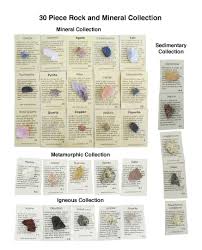 Rock And Mineral Collection 30 Specimens Mineral Collection Rocks And Minerals Minerals