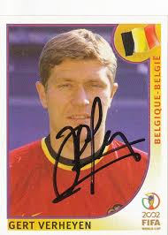 Gert verheyen ( nederlandsk uttale: Kelocks Autogramme Gert Verheyen Belgien Panini Wm 2002 Sticker Original Signiert Online Kaufen