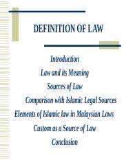 Written law is the most important source of law. Definition Of Law Sources Of Law Continuation I English Law Furthermore It Is Course Hero