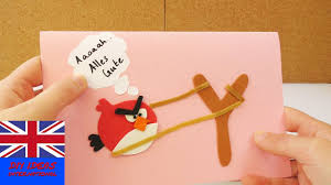 Get messy with your inks and you'll be amazed at the results!you can find photos and m. How To Make This Cool Angry Birds Birthday Card Angry Bird Ready To Fly Youtube