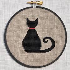 This counted cross stitch pattern was created from artwork by chuck black ships in approximately 10 to 15 business days related cross stitch designs: Cute Black Cat With Kitten Counted Cross Stitch Pattern Free Shipping Cross Stitch Pdf Instant Download Visual Arts Craft Supplies Tools Kromasol Com