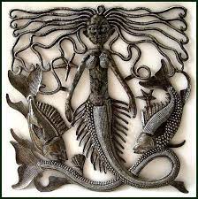 Metal Mermaid Fish Metal Wall Art Mermaid Wall Decor Metal Etsy Haitian Metal Art Metal Fish Wall Art Outdoor Metal Wall Art