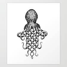 Information such as where a celtic knot is found or what other objects have been found at the same site is used to interpret. Knotopus The Celtic Knot Octopus Kunstdrucke Von Chewitpunchy Society6