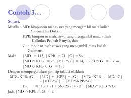 Maybe you would like to learn more about one of these? Contoh Soal Inklusi Dan Eksklusi Matematika Barisan Contoh