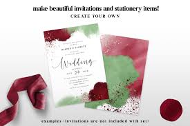 A gorgeous light olive green highlighted by gray undertones, softened green is a beautiful choice. Wine Red Sage Green Abstract Watercolor Paint Kit By Evermore Creatives Thehungryjpeg Com