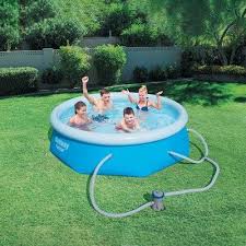 Bestway 8ft X 26in Fast Set Inflatable Above Ground Swimming Pool W Filter Pump Above Ground Swimming Pools Inflatable Swimming Pool Swimming Pools