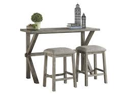 2 ladder back wood bar stools with a square reversible table. Pub Table Sets Furniture Row