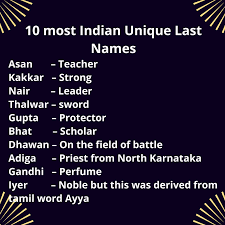 Find out how surnames are ranked in popularity, how many people in the united states of america bear a particular name, and how the statistics change between 1990 and 2000 us censuses. 10 Most Indian Unique Last Names Old English Words Names Cool Last Names