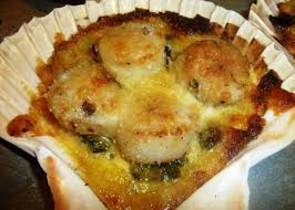 Coquilles St Jacques Gratinees Les Recettes De Virginie Coquilles Saint Jacques Gratinees Recettes De Cuisine Coquille Saint Jacques