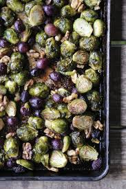 Roasted Brussels Sprouts With Grapes And Walnuts From Foodiewithfamily Com Grape Recipes Roasted Brussel Sprouts Sprout Recipes