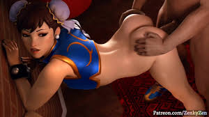 Chun Li gets fucked with lots of cumshots and gangbang