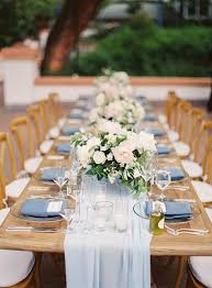 Silky Chic Chiffon Table Runner Sheer Ice Blue Tablecloth Decor For Bridal Shower Bachelorette Party Baby Boy Shower Sweet 16 Birthday Wedding Table Centerpieces Wedding Table Pink Table