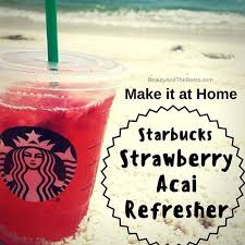 Diy Starbucks Strawberry Acai Refresher Recipe Beauty And The Beets Strawberry Acai Refresher Starbucks Strawberry Strawberry Acai