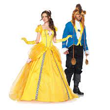 Enchanting Belle The Beast Couples Costumes Couples Costumes Couple Halloween Costumes Belle Halloween Costumes