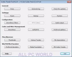 Codecs and directshow filters are needed for encoding and decoding audio and video formats. K Lite Codec Pack Full 12 3 5 Free Download All Pc World
