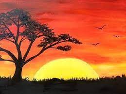 Image Result For Easy Beginner Watercolor Paintings Sunset Painting Scenery Paintings Watercolor Landscape Paintings