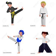 It had to be felt. Netter Vektor Zeichen Kind Illustration Fur Kampfkunst Taekwondo Karate Aikido Kung Fu Kid Mit Kimono Und Ausbildung Lizenzfrei Nutzbare Vektorgrafiken Clip Arts Illustrationen Image 60150708