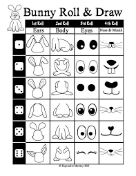 Roll Draw A Bunny This Is Part Of Expressive Monkey S Roll Draw Collection Art For Kids Kids Art Projects Art Classroom