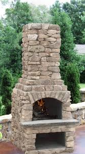 Bricks clay fb montana travertine. Stone Age Manufacturing 18 Veranda Outdoor Fireplace Kit With Arched Lintel