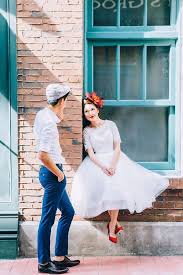 Couple Pose Idea Retro Wedding Styled Shoot Inspiration With Fifties Wedding Dress Fifties Wedding Retro Wedding Couple Posing