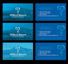 Starting at $330.00 #10 envelopes. Modern Bold Dental Business Card Design For Miller Simarro Dental Care By See Why Design 20005302