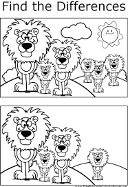 If You Look Carefully You Can Find Differences Between The Two Pictures Of Angry Standing Lions In Lion Coloring Pages Coloring Pages Coloring Pages For Kids