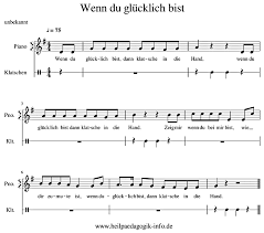 Im anschluss ergeben sich vielerlei vertiefungsmöglichkeiten, in allen bildungsbereichen. Wenn Du Frohlich Bist Dann Klatsche In Die Hand Text Exemple De Texte