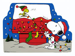 Snoopy And Woodstock Putting Christmas Decorations On The Dog House Wall Decal Snoopy Christmas Snoopy And Woodstock Snoopy Love