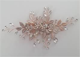 Haarschmuck Rosegold Haarklammer Rosegold Blumen Perlen Strass Rosegold Vintage Braut Haarschmuck Braut Kop Haarschmuck Hochzeit Haarschmuck Braut Brautschmuck