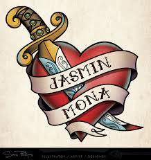 Dagger heart tattoos have always been popular designs. Heart Dagger Tattoo Sam Phillips