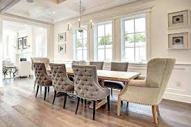 Dark Gray Dining Room Set Long Dining Room Tables Tufted Dining Chairs Transitional Decor Living Room