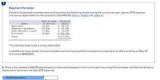 Solved Required Information Convers Corporation Calendar Chegg Com