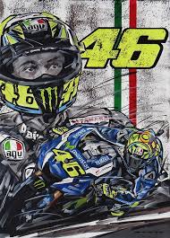 Všechny produkty vr46 se vyrábí z kvalitních materiálů s originálním desingem, který nepotkáte na každém rohu. Valentino Rossi Yamaha 46 Painting By Roberto Muccillo