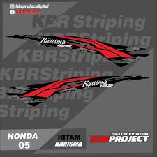 Imodifikasi motor karisma warna hitami kumpulan gambar sumber www.gambarmodifikasi.co. Cod Stiker Motor Karisma Sticker Striping List Motor Honda Karisma 05 Racing Karisma Shopee Indonesia
