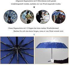 Regenschirm Viekuu Taschenschirm Sturmfest 210t Umbrella Mit 12 Edelstahl Rippen Auf Zu Automatik Wasserabweisend Klein Kompakt Windsicher Teflon Beschichtung Blau Amazon De Koffer Rucksacke Taschen