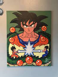 Hey guys, welcome back to yet another fun lesson that is going to be on one of your favorite dragon ball z characters. Dragonball Z Canvas Dragon Ball Painting Dragon Ball Canvas Mini Canvas Art