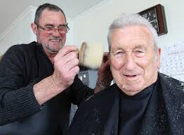 Last week, and 50 years on, Larry is still cutting Les Sangster&#39;s hair. Larry says when he started at Ted Wilkes Barber Shop on the Rutherford St end of ... - hairman15